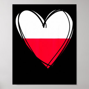 Poster Orgulhoso de ser polonês amo varsóvia bandeira da