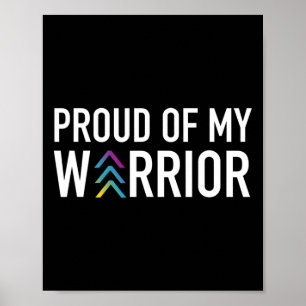 Poster Orgulhoso do Meu Guerreiro - Conscientização sobre