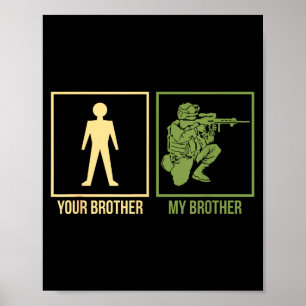 Poster Orgulhoso Irmão do Exército Marinha Aeronáutica Se