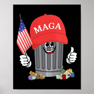 Poster Orgulhoso Mega Lixo Apoiador do Trump Lixeira Cart