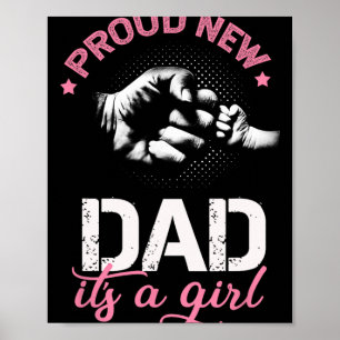 Poster Orgulhoso Novo Pai É Uma Menina Promovido a Pai Ca