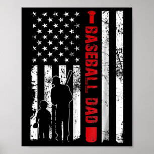 Poster Orgulhoso Pai Bysebyll Bandeira Americana Esportes