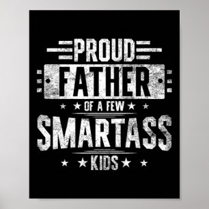Poster Orgulhoso Pai De Algumas Crianças Inteligentes Eng