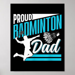 Poster Orgulhoso Pai de Badminton Amante Jogador Equipe P