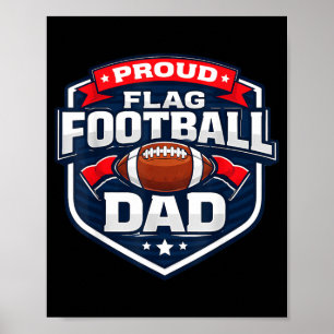 Poster Orgulhoso Pai de Futebol Americano Engraçado Pai F