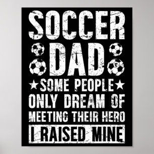Poster Orgulhoso Pai De Futebol De Um Pai Jogador De Fute