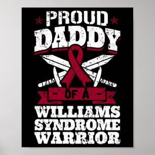 Poster Orgulhoso Papai De Um Guerreiro Com Síndrome De Wi