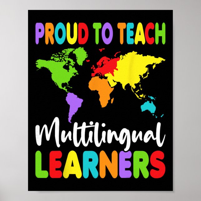 Poster Orgulhoso Por Ensinar Aprendizes Multilíngues - Pr (Frente)