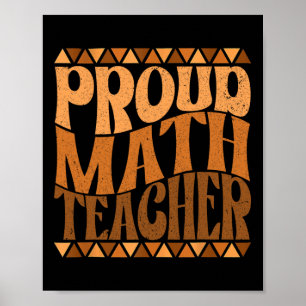 Poster Orgulhoso Professor de Matemática Negro História M