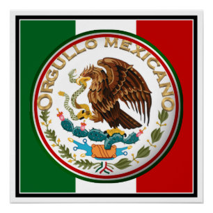 Pôster Orgullo Mexicano (Águia da Bandeira Mexicana)