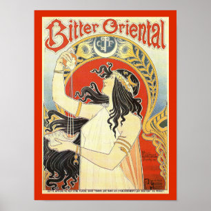 Poster "oriental" amargo do anúncio do vintage