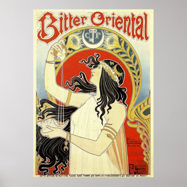 Poster Oriental amargo por Henri Privat Livemont (Frente)