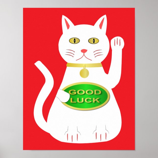 Poster Oriental Lucky Cat (Frente)