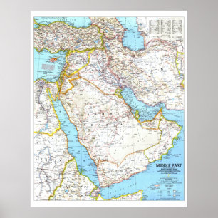 Poster Oriente Médio: 1991 MAPA pormenorizado ...