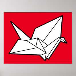 Poster Origami bird  16 x 12