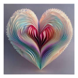 Pôster Origami Heart