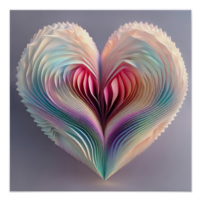 Pôster Origami Heart (Frente)