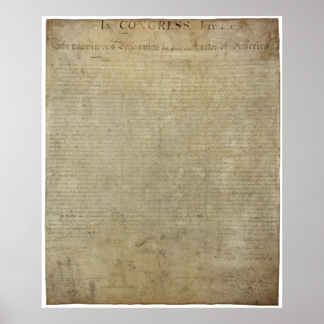 Poster Original Declaration of Independence (Frente)