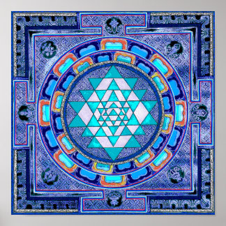 Poster Original do Sri yantra mandala
