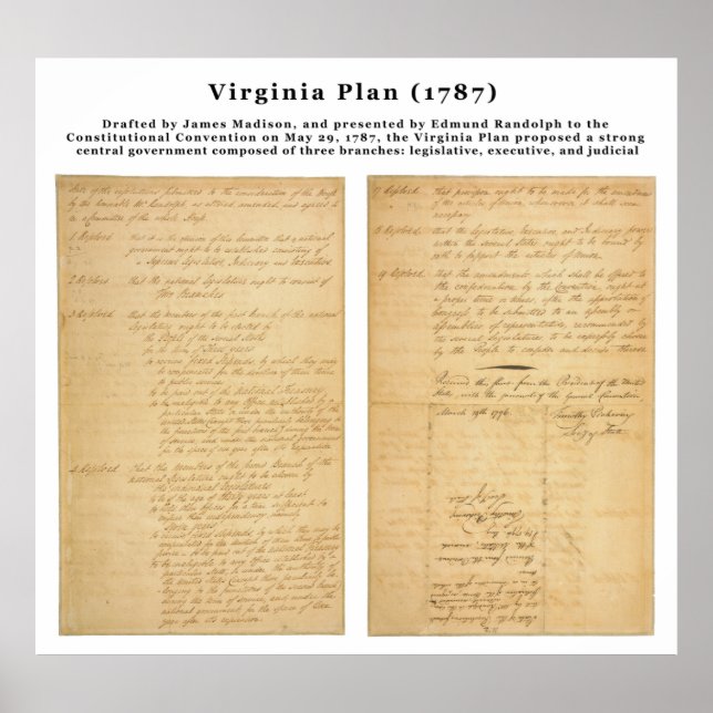 Poster ORIGINAL O Plano Virginia 1787 (Frente)