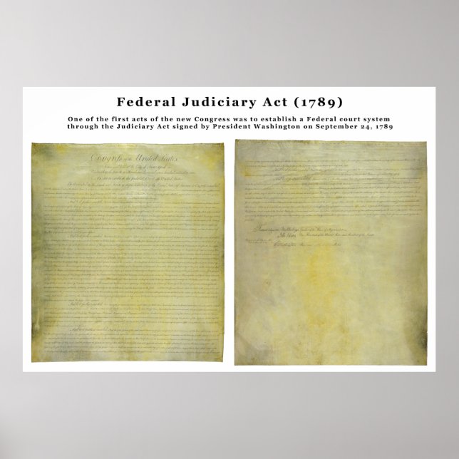Pôster Original United States Judiciary Act de 1789 (Frente)