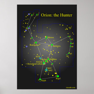 Poster Orion, a constelação do Caçador de Excelentes