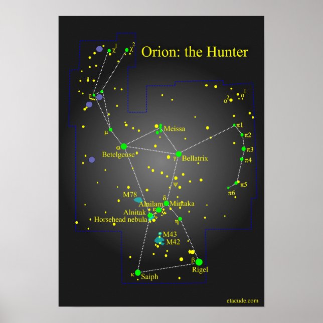 Poster Orion, a constelação do Caçador de Excelentes (Frente)