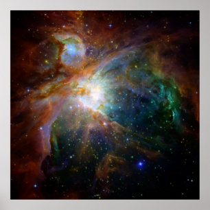Poster Orion Nebula avermelhada NASA