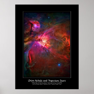 Poster Órion Nebula e Trapezium Stars