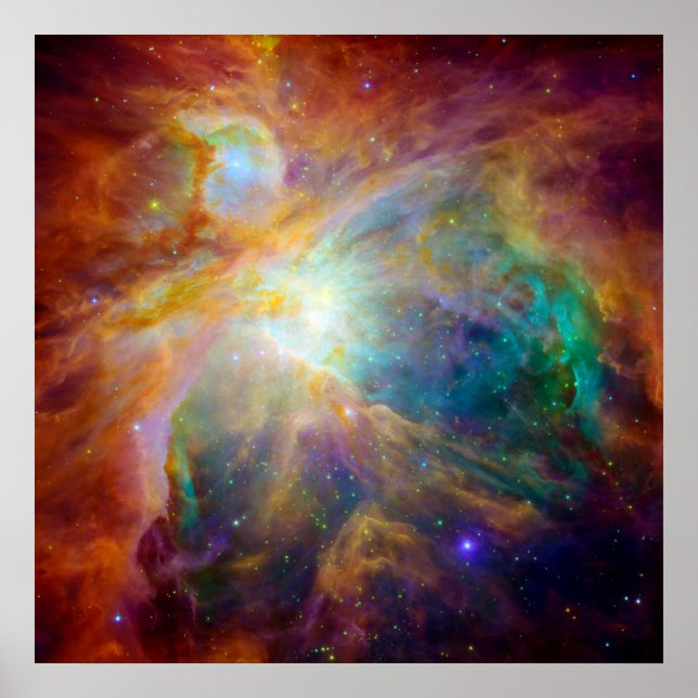 Poster Orion Nebula (Hubble & Spitzer Telescopes) (Frente)