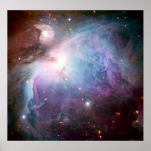 Pôster Orion Nebula Roxo Espaço