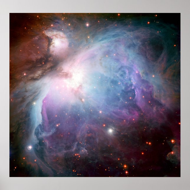 Pôster Orion Nebula Roxo Espaço (Frente)