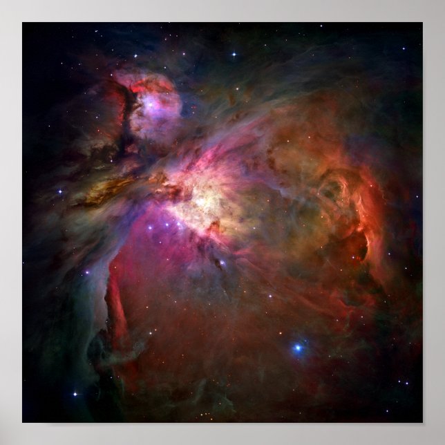 Pôster Orion Nebula (Telescópio Hubble) (Frente)