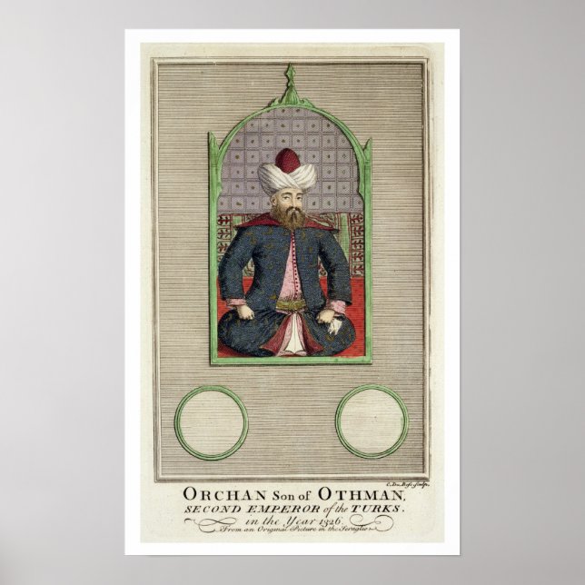 Poster Orkhan (c.1288-c.1362) filho de Osman, Segundo Imp (Frente)
