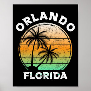Poster Orlando Flórida Fl Vibrações de Miami Praia Sol Es