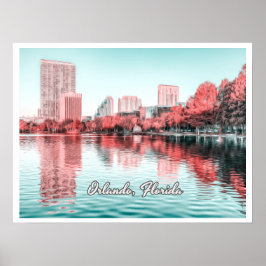 POSTER ORLANDO FLORIDA - LAKE EOLA