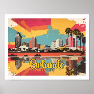 Poster Orlando Florida Pop Art Viagem