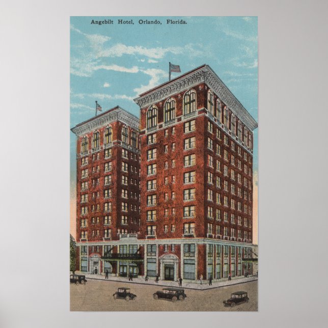 Pôster Orlando, Flórida - Visão Exterior de Angebilt (Frente)