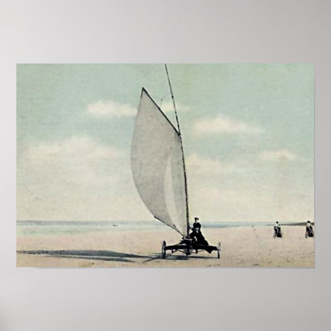 Poster Ormond Beach, Florida Windsailing on Beach (Frente)