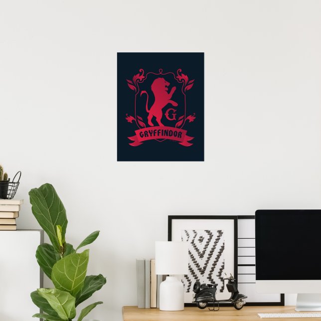 Poster Ornamentado GRYFFINDOR™ House Crest (Escritório em casa)