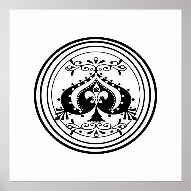 Pôster Ornamentado Poker Art (Frente)