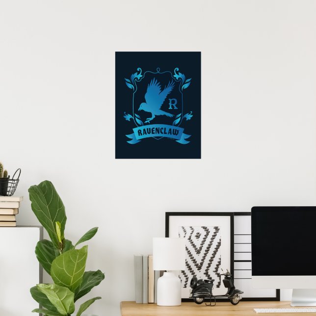 Poster Ornamentado RAVENCLAW™ House Crest (Escritório em casa)