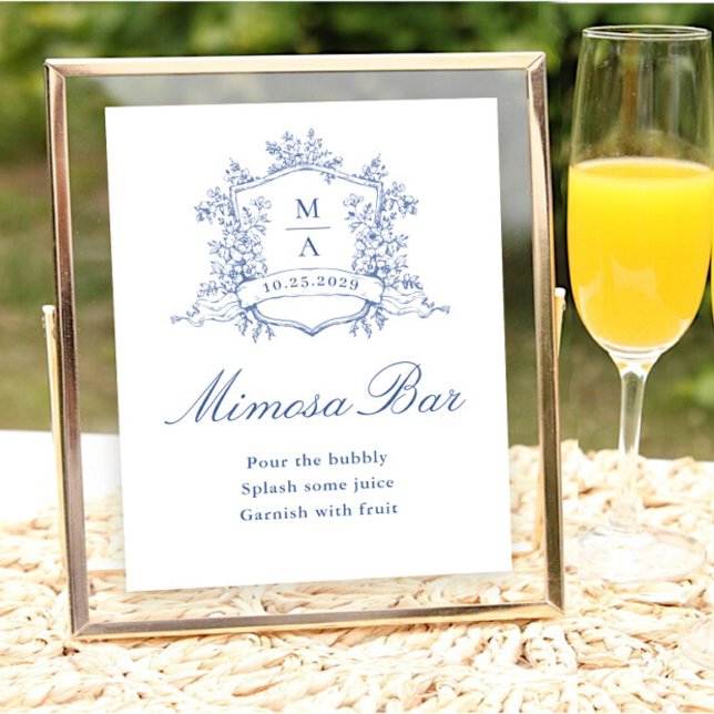 Poster Ornamentado Vitoriano - Sinal de Bar Azul-Dusta Az (Criador carregado)