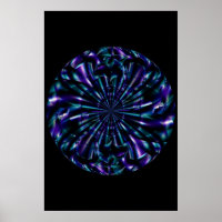 Ornamental | Arte Fractal Azul e Roxo