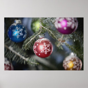 Poster Ornamento em uma árvore de Natal