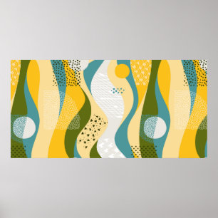 Poster Ornamento espacial contínuo abstrato consistindo e