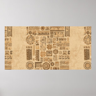 Poster Ornamento feito à mão étnico