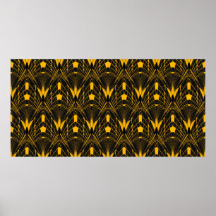 Poster Ornamento geométrico sem costura. puxado pela abs