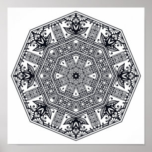 Poster Ornamento redondo 2 da mandala