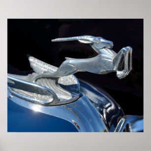 Poster Ornamento restaurado da capa do carro vintage